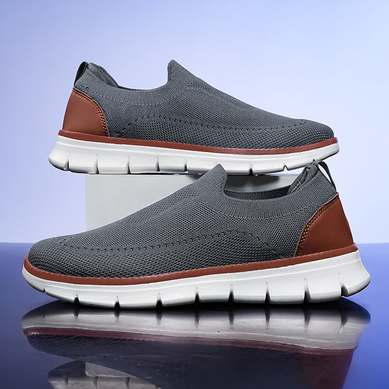 Zapatillas Casuales de Malla Slip-On para Hombre con Suela de EVA y Tejido Fly Knit