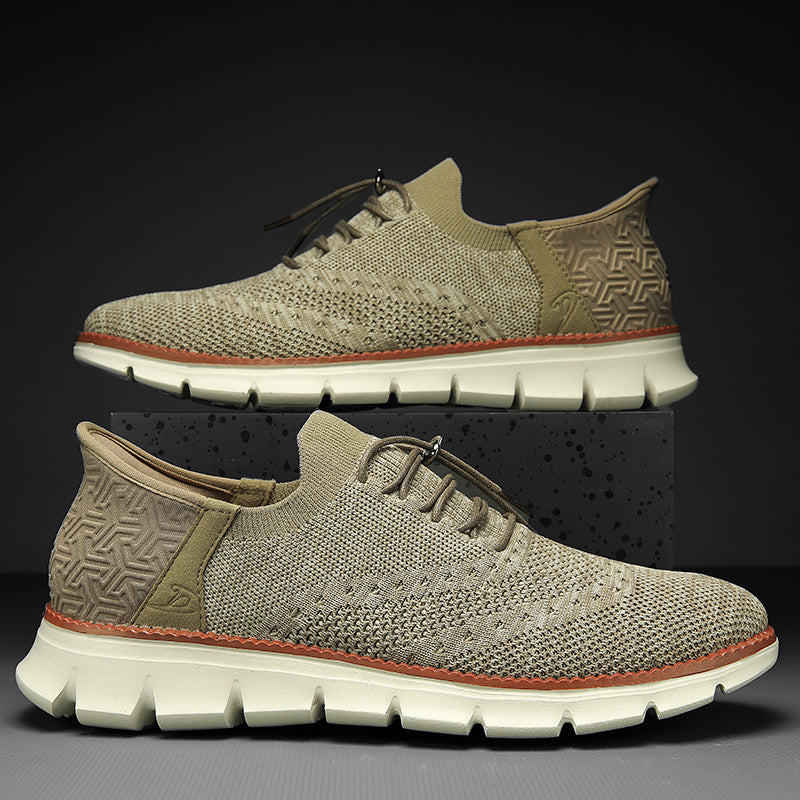 Zapatos Brogue de Malla para Hombre con Suela de Goma Flexible y Cierre de Cordones
