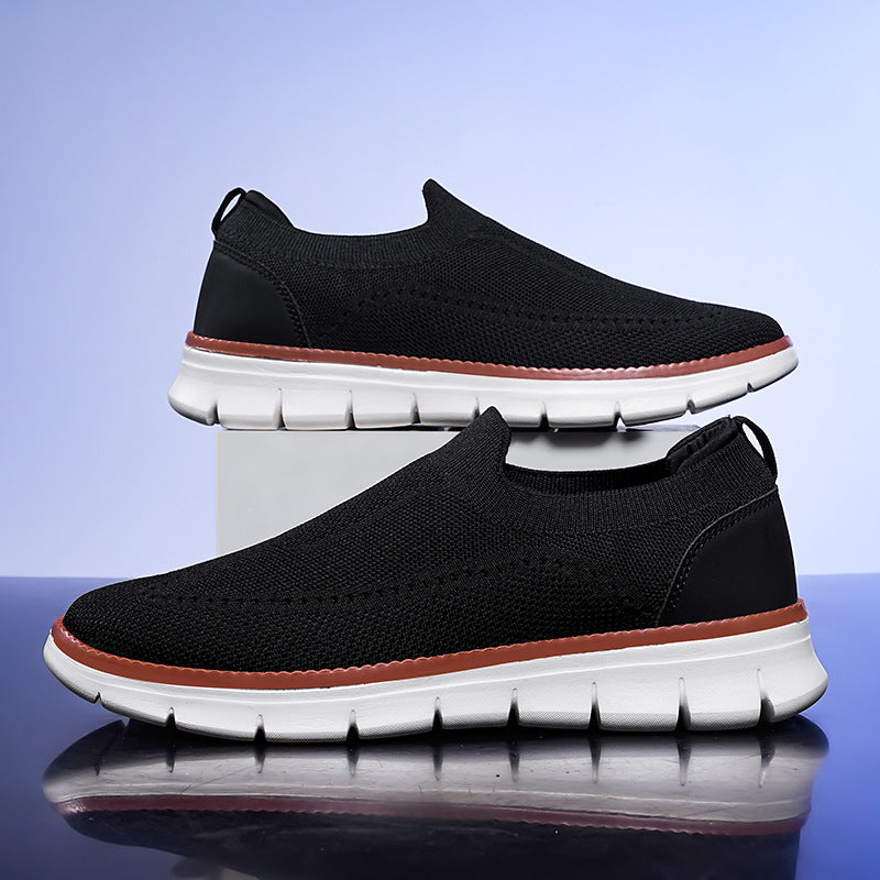 Zapatillas Casuales de Malla Slip-On para Hombre con Suela de EVA y Tejido Fly Knit
